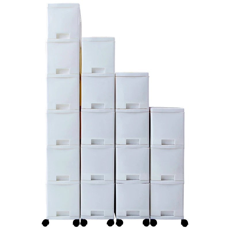 Plastic Storage Drawer Cabinet Snacks Fruits Organizer Office Bedroom Plastic Storage Drawer With Wheels