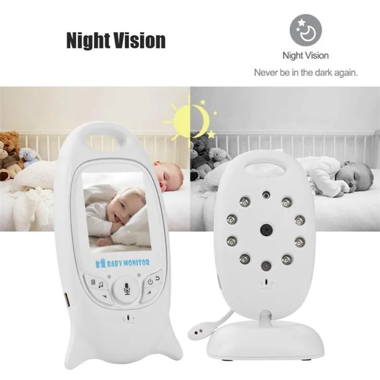 
Mini Infant Wireless Monitor Night Vision Digital Video Baby Monitor Audio Music Camera Temperature Nanny Camera Monitor VB601 