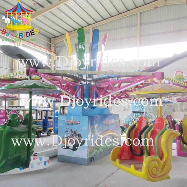 Popular funfair rides family game machine 24 seats double flying paratrooper ride for sale