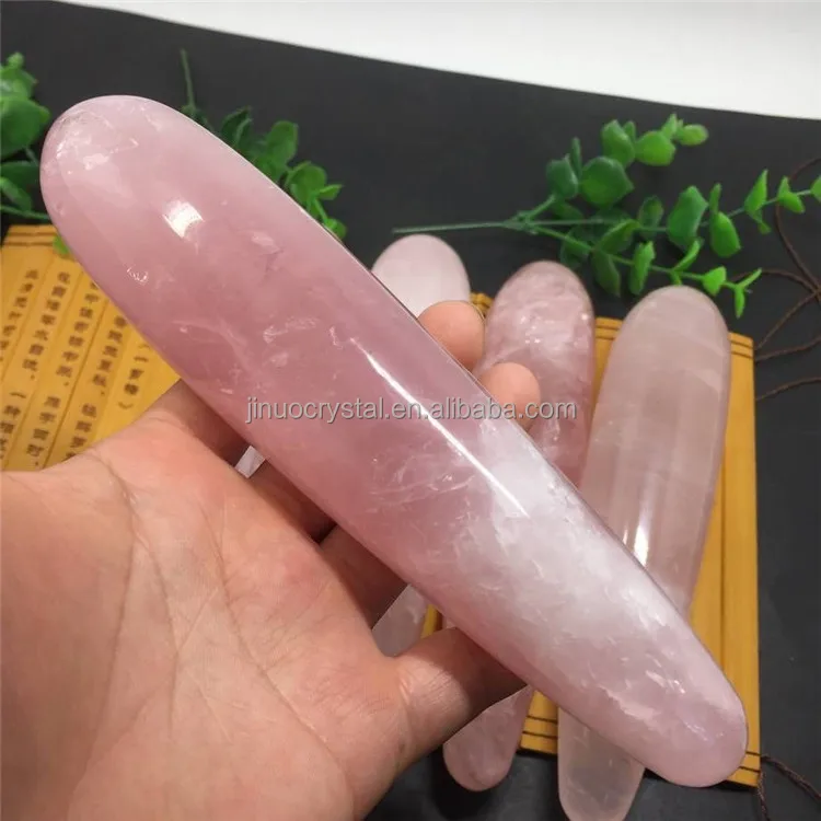 Natural rose quartz crystal dildo masturbation artificial penis for sale