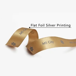 Hot Selling Single Faced Polyester Custom Brand Logo Print Grosgrain Ribbon