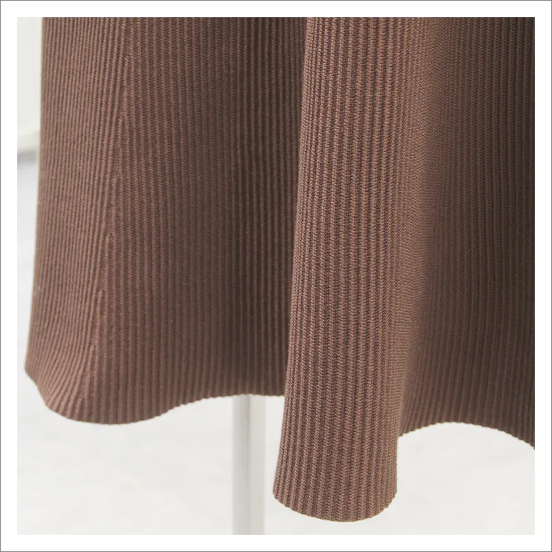 
ZH0116X winter long pure color high waist elasticity women knit skirt 