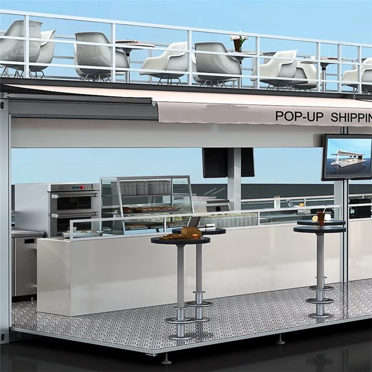 Living 20ft container home with small kitchen latest design prefab shipping house frame steel structure hot products 2022