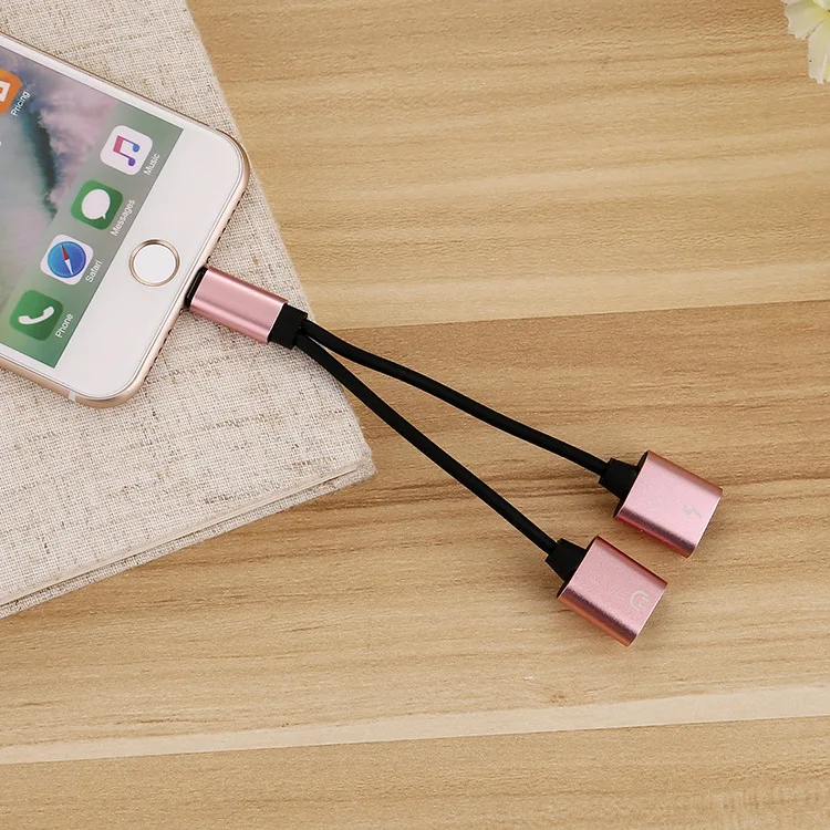 Оптовая продажа, адаптер для наушников iPhone 7 для iphone 8X, двойной мама, аудио адаптер DHl бесплатно