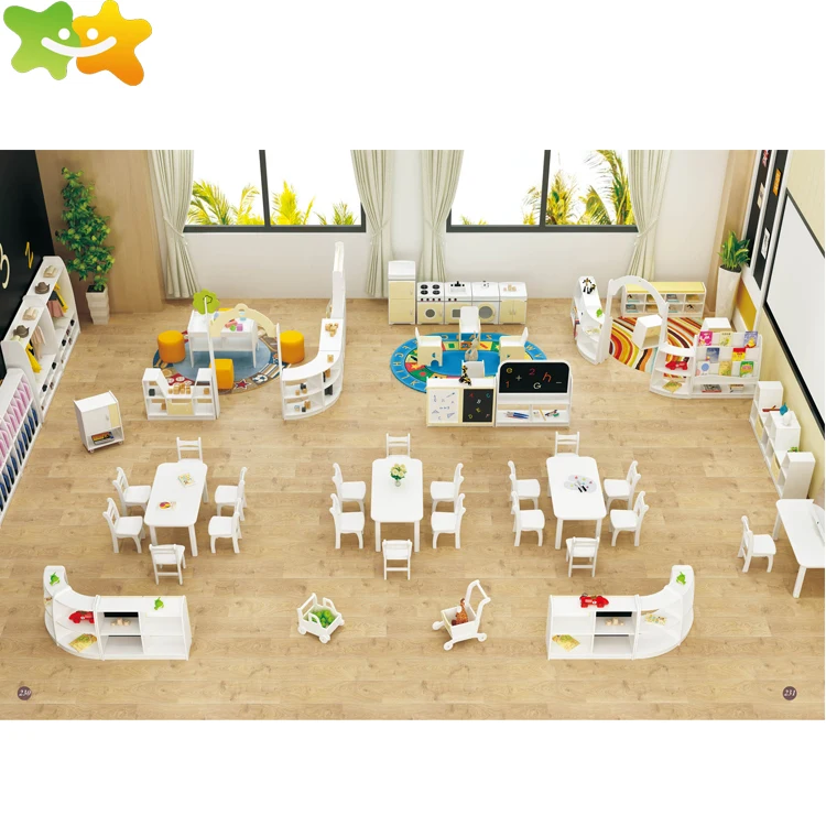 China wholesale daycare center children plastic preschool furniture cheap kids table and chairs