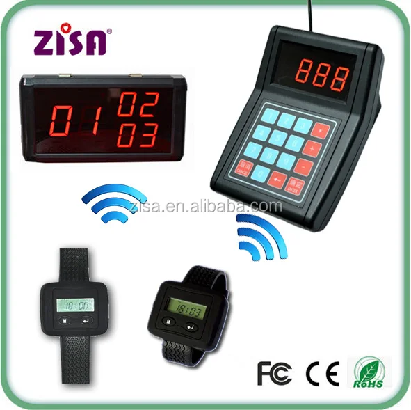 Ресторан вызов системы, официант зуммер система, наручные часы пейджер