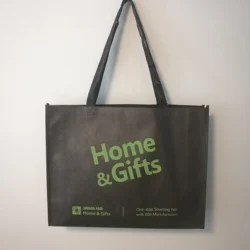 wholesale cheap eco-friendly black  sewing  heavy duty 120gsm non woven polypropylene  promotional tote shopping bag   bag