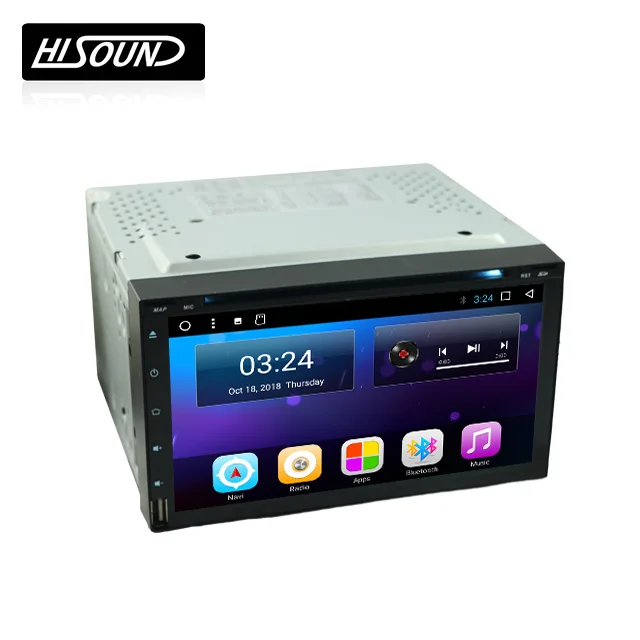  Hisound высококачественный 6 95 дюймовый сенсорный экран android 8 1 автомобильный dvd для 2din универсальный с gps