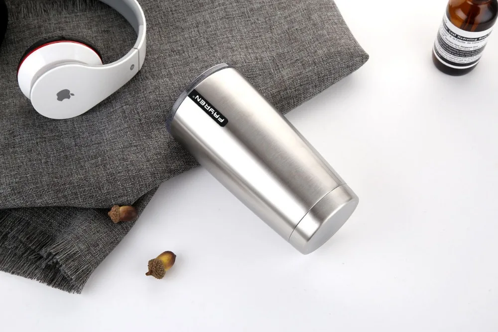 Double Wall Travel Stainless Steel Vacuum Reusable Cold and hot Insulated Water Coffee Tumbler Cup Mugs with Lid and Straw