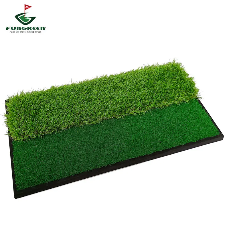 Tri-turf Hitting Mat With Heavy Duty Rubber Base 60*33cm Mini Golf Mat