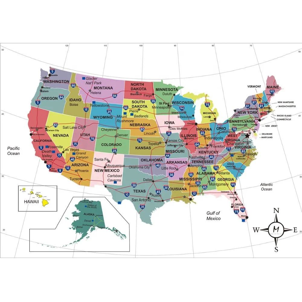 88x52CM Christmas Gift Scratch Off Map USA for Traveller Support Custom