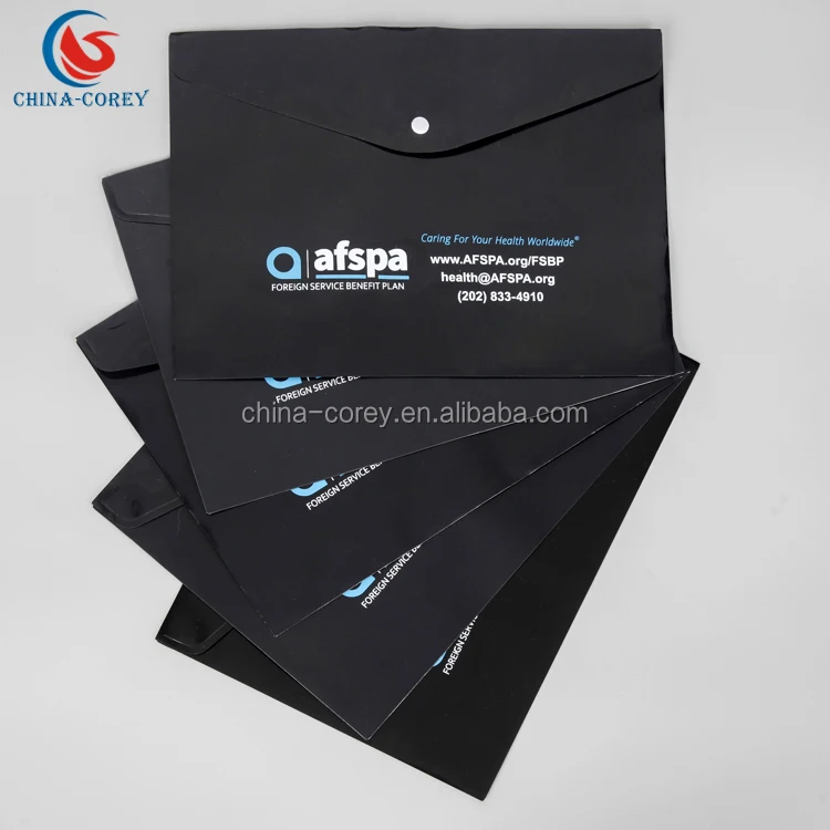 
classical pp solid colorful plastic file stationery folder 