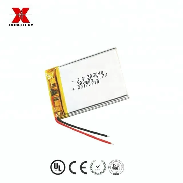 best quality high efficiency akku CE ROHS  battery 303040 3.7v 300mAh for vr