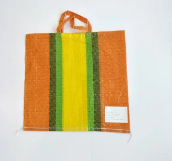 
High quality multi-color strips virgin material PP woven polypropylene bag 
