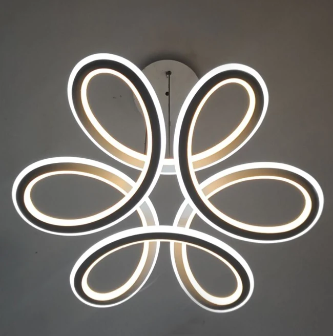 Decorative bedroom led Ceiling Light , Modern Aluminum + silica gel  materials  Led Chandelier Fixtures  (FB59-6C)