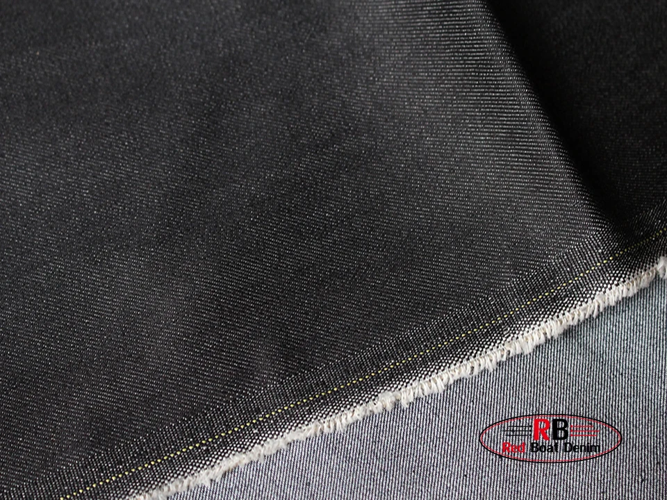 100%cotton black color 10oz combed twill denim fabric jeans fabric