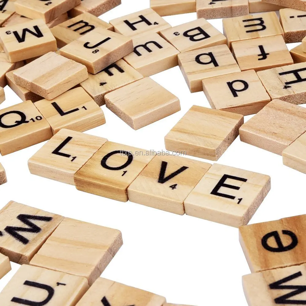 NEW Scrabble Letters - Wood Pieces - Great for Crafts, Pendants, Spelling