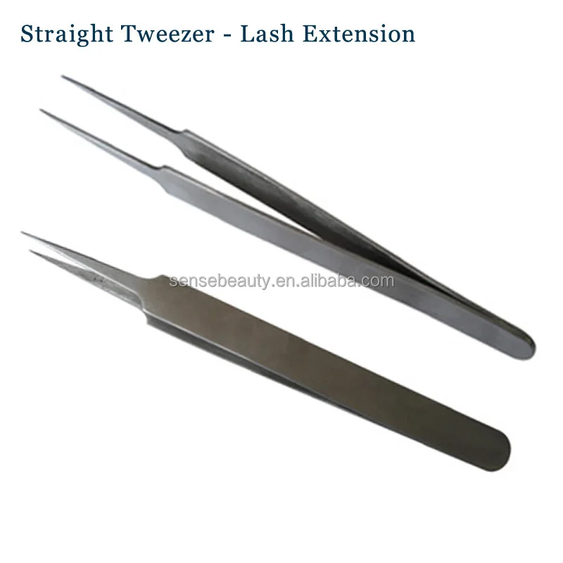 Tow-in-one Dual Purpose Stainless Steel Eyebrow Tweezers With Combing Tail
