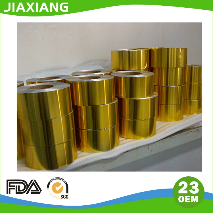gold aluminum foil for coin chocolate wrapper