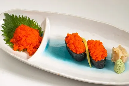  Gaishi OEM/ODM Wholesale Canned Ball Ikan Sushi topping Capelin Masago Ebiko Tobikko Caviar Tobiko Flying Fish Eggs Roe