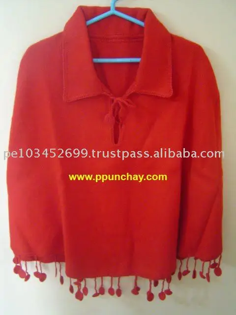 100%, детская накидка-пончо из альпаки, Перу