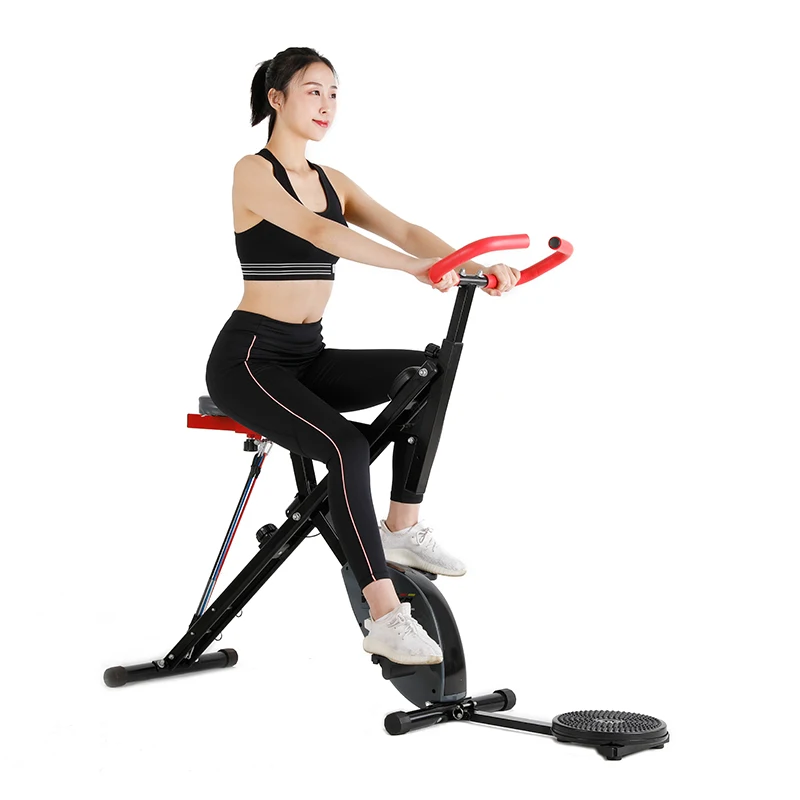 3N1 Total Crunch AB exercise riding machine with exercise bike and waist twister folding bike