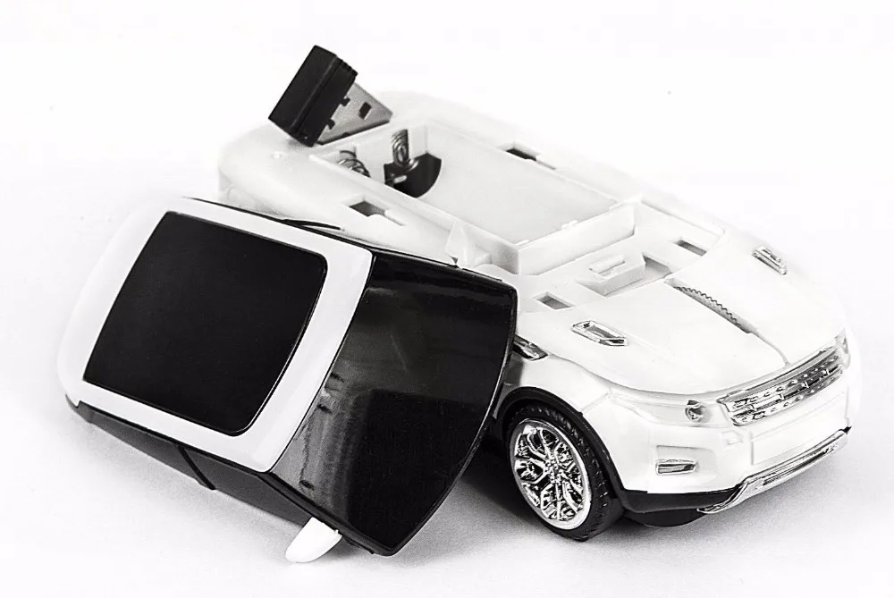 Cool LED Headlights Optical Sports Car Wireless Mouse