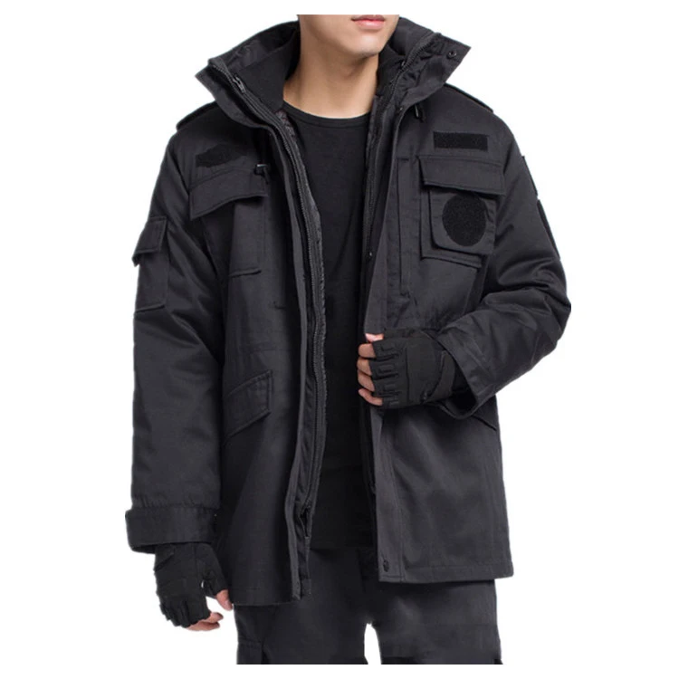 
Custom Design Winter Black Military Security Guard Clothing Army Uniform Supplies 