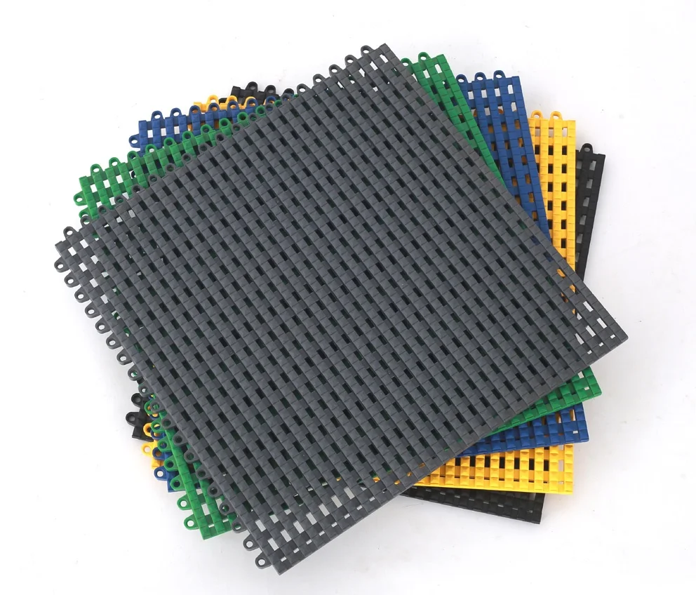 anti-slip plastic flooring /removable garage pvc interlocking floor tiles for wash car shop