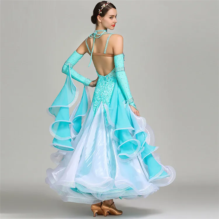 2019 New Design Women Dance Wear Ballroom Competition Dress