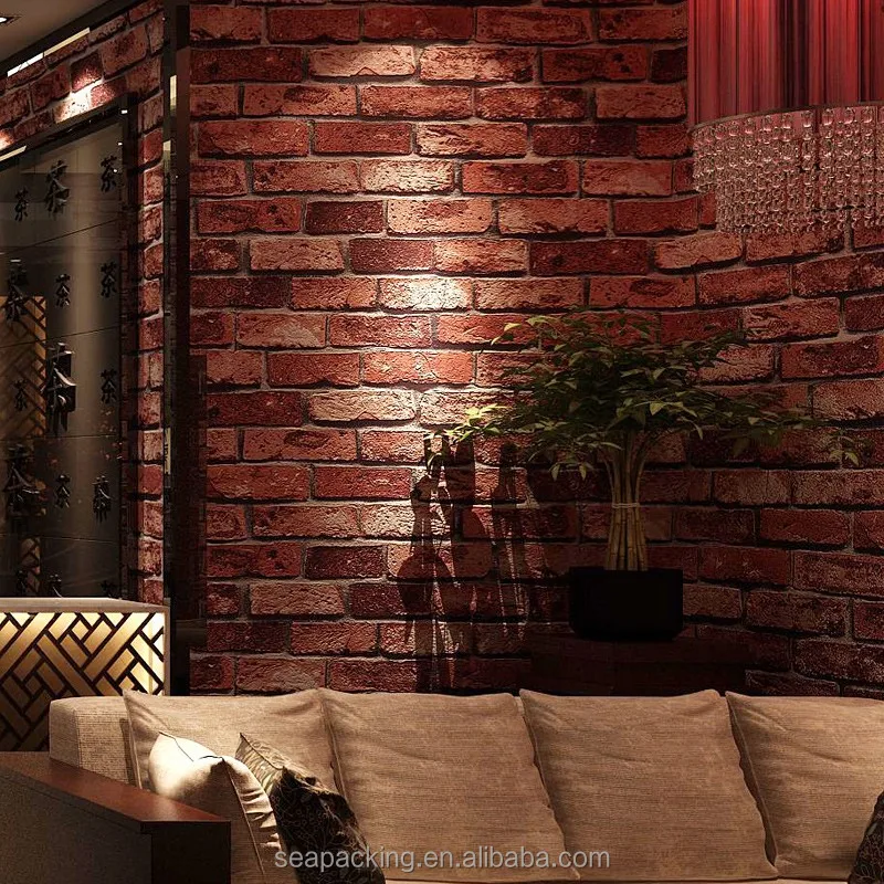 Latest brick design home decoration vinyl 3D wallpaper wallcovering,stereo removable self-adhesive wall paper 3d brick wallpaper