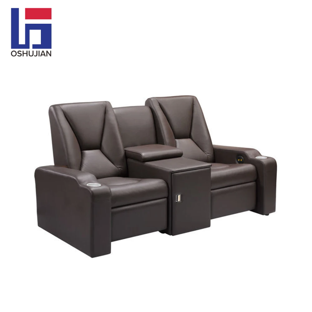 Classic functional leather home theater sofa SJ5806