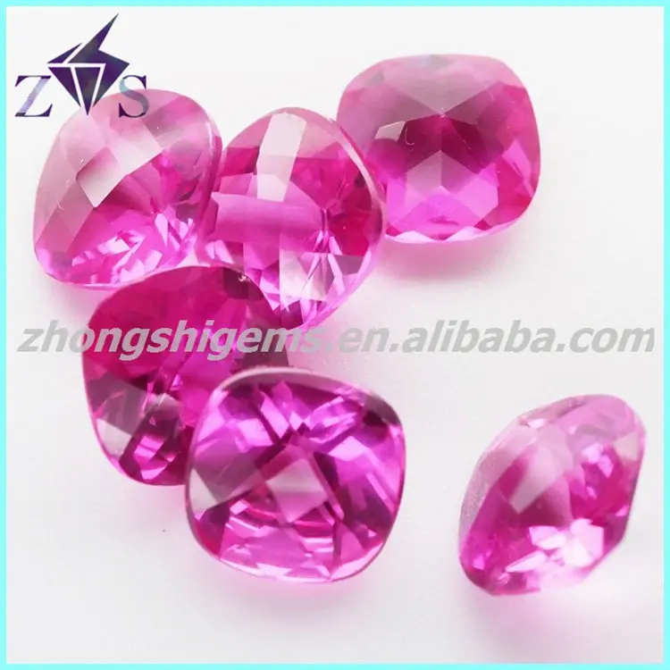 Grade AAA Checkerboard Cut Artificial Ruby Prices