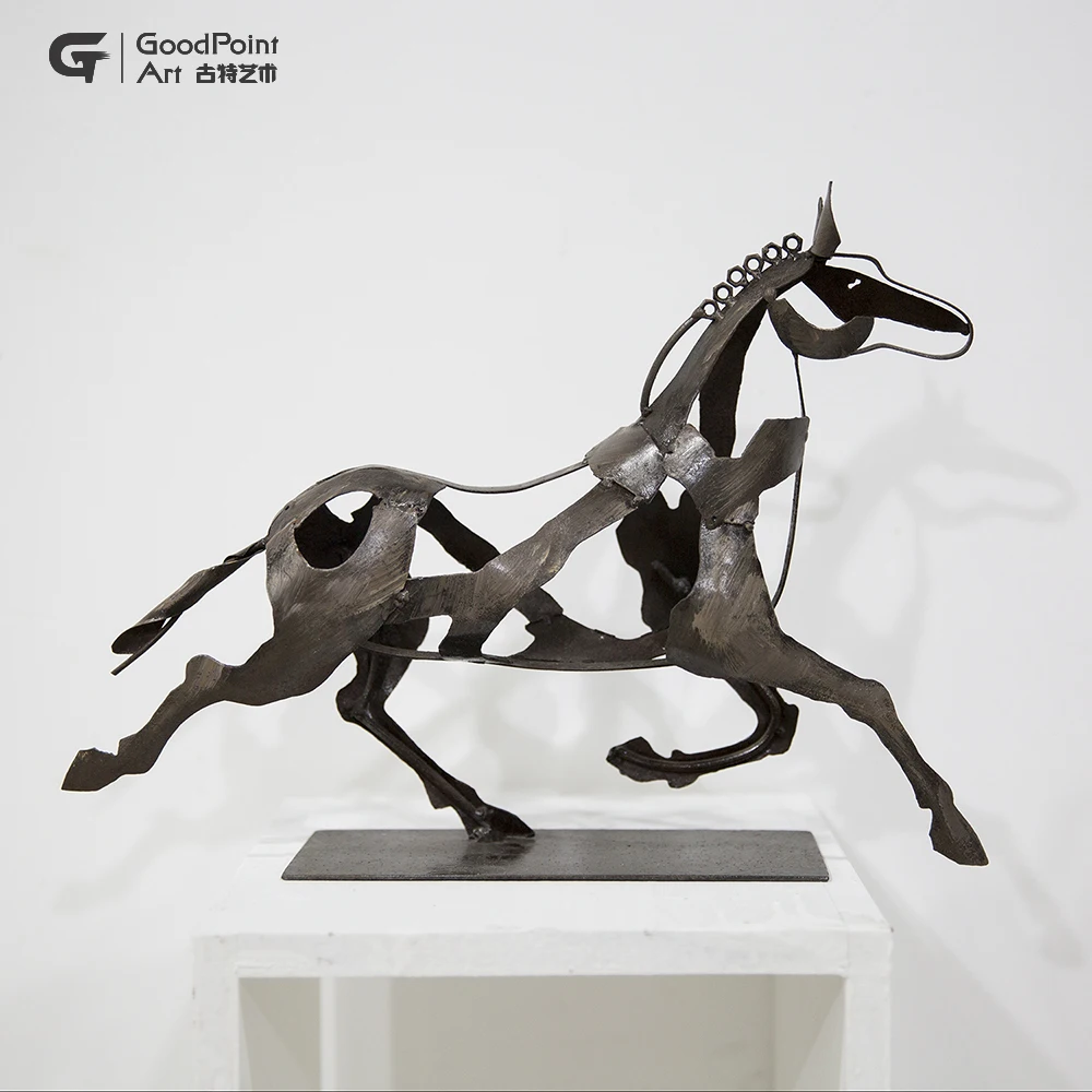 
innovative products 3d vintage office decor souvenir horse art sculpture metal handmade 