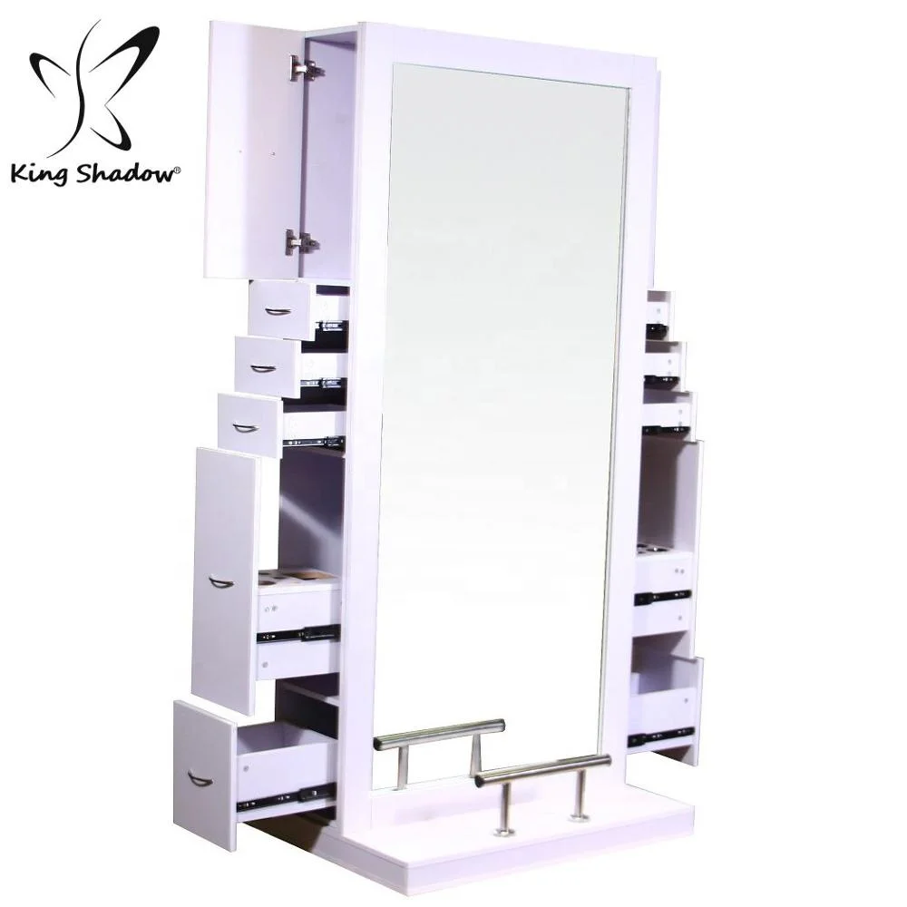 Hair salon equipment styling mirrors stations metal led barber mirror for beauty salon