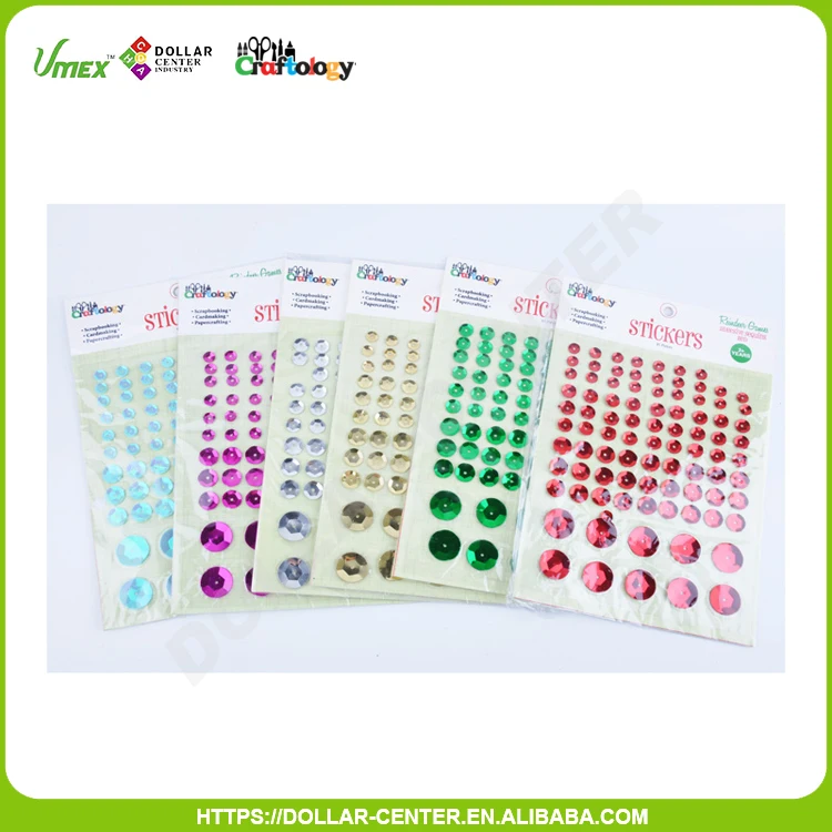 Promotional new design beautiful gold sequin sticker