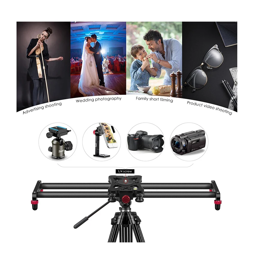 
 VGEET оптовая продажа мини другие аксессуары для камеры портативный слайдер из углеродного волокна для видеокамеры Профессиональный для dslr камеры Canon Nikon  