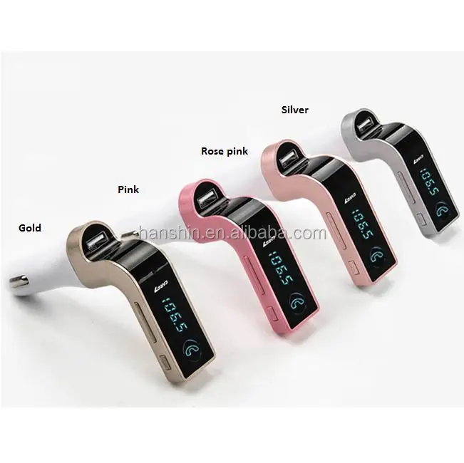 Univeral 4-in-1 CAR KIT G7 FM Transmitter TF Music Player 3 USB Car charger  FM Transmitter