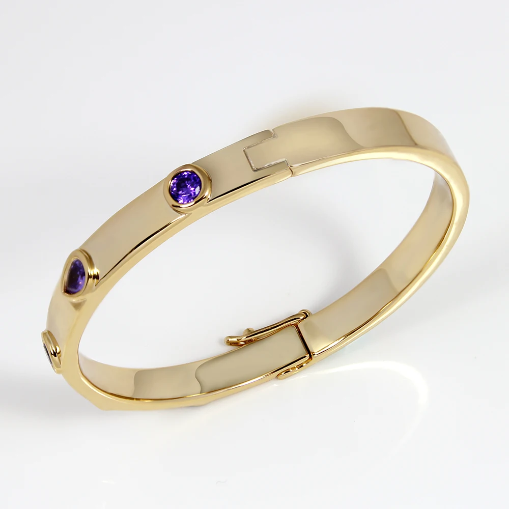 Custom gold plated bangle latest design,stainless steel bracelet