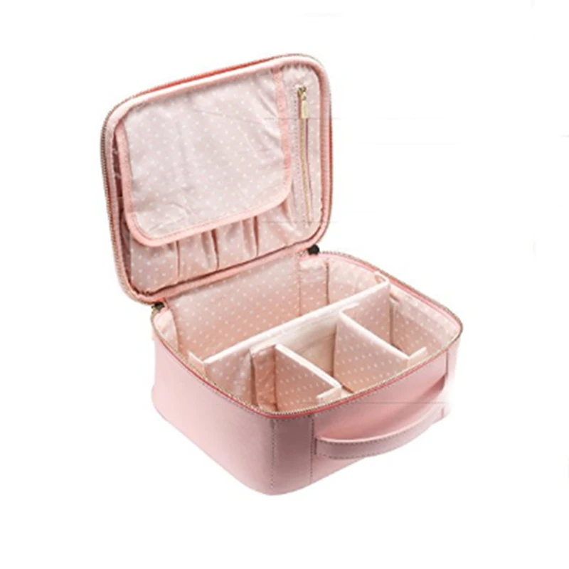По индивидуальному заказу; Цвет розовый; Органайзер для макияжа сумка косметичка дорожная сумка большая емкость для женщин и девочек
