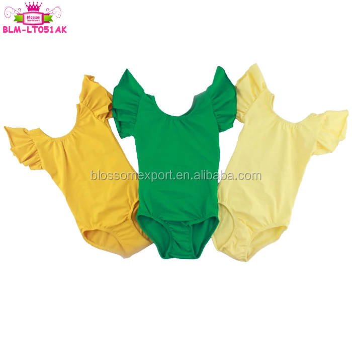 Оптовая продажа, Детские гимнастические костюмы с рукавами-фонариками для девочек, танцевальная одежда, балетное танцевальное трико