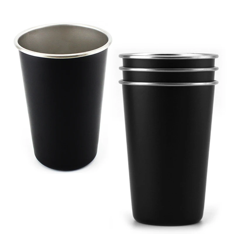 Coffee Travel Beer Vacuum Insulated Double Wall Carabiner Silicone Lid Insert Stainless Steel Camp Mug