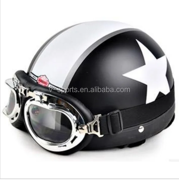 ABS Harley helmet motorcycle helmet Novelty helmet with goggles