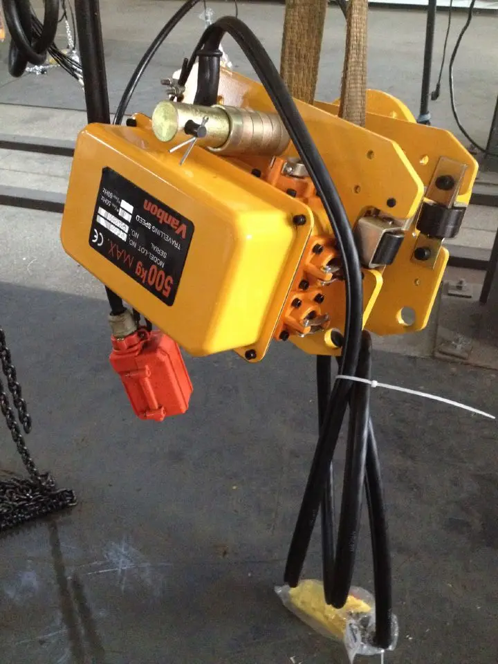 Vanbon top seller 2 ton dual speed with motorized trolley electric chain hoist for sale