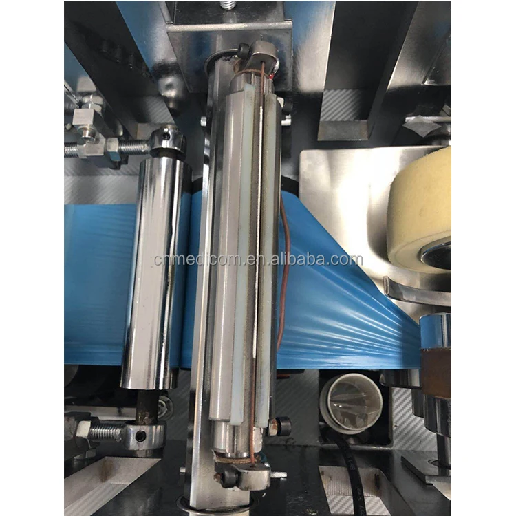 hospital disposable non woven automatic shoe covers making machine ,the elastic band adopts constant temperature melting