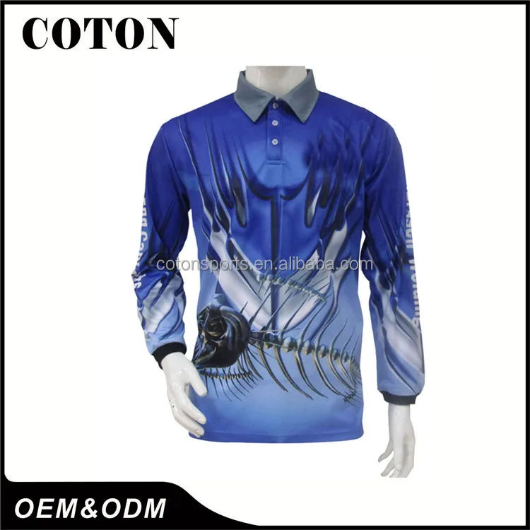 factory sublimation custom wholesale long sleeve cheap fishing shirts