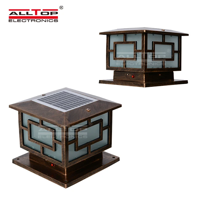 3w hot sale outdoor square main gate solar led pillar light