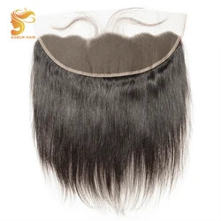 AOSUN Brazilian Straight Wave 13x4 Swiss Lace Frontal Natural Color 8-20 Inch Human Hair Lace Frontal