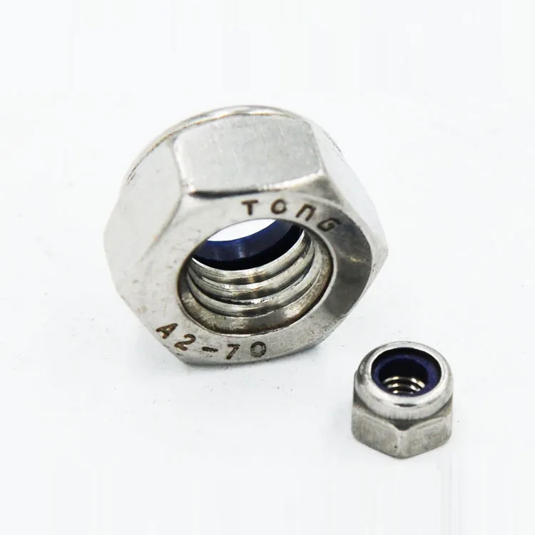 DIN982/889 standard M5-M20 anti - lock self-locking nylon Stainless steel 304 hex nut