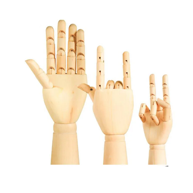 
Flexible Manikin Artist Wooden Hand Model 